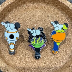 3 Disney wave B 2025 pins
Bubble wands: BB-8, Goofy, and maleficient